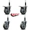 Service Caster 4'' Gray Poly Wheel Swivel 3/4'' Expanding Stem Caster Set 2 Brakes, 4PK SCC-EX20S414-PPUB-2-TLB-2-34 - alternate 4